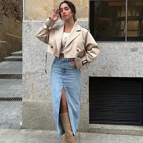 Zara Oversized Cropped Bicker Jacket - Picture 6 of 16